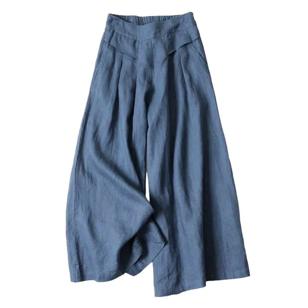 Summer Women's Culottes Cotton Linen