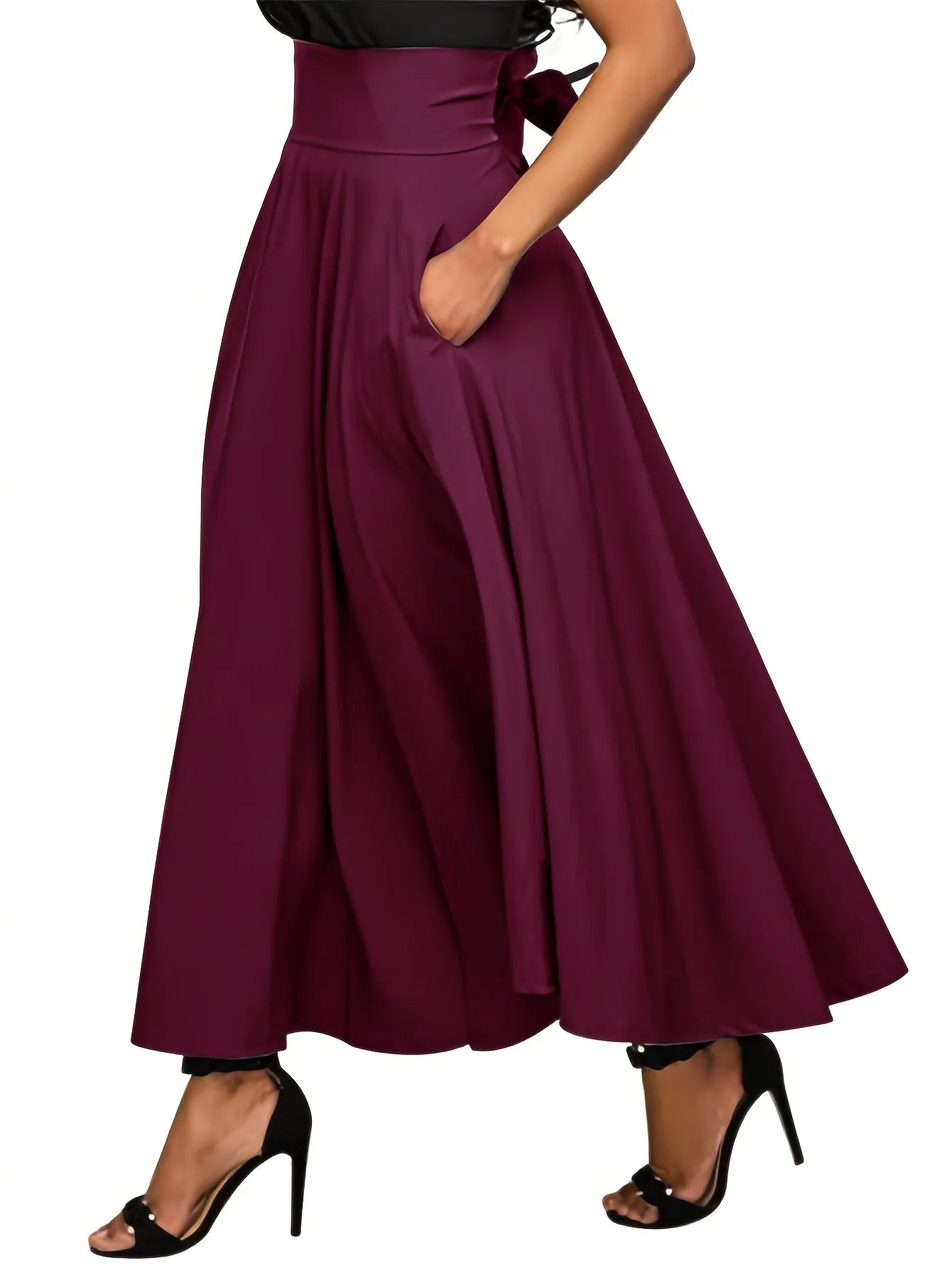 New In Dresses Solid Color A-line Skirts